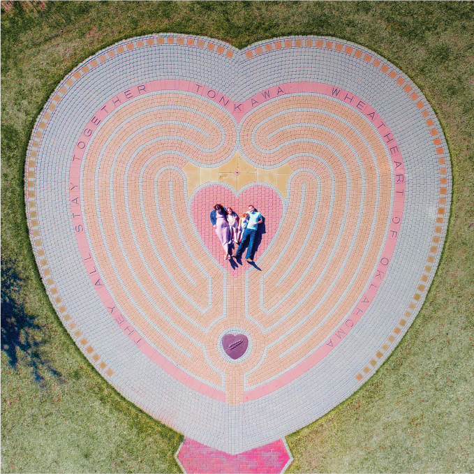 The heart-shaped labyrinth at Heart in the Park